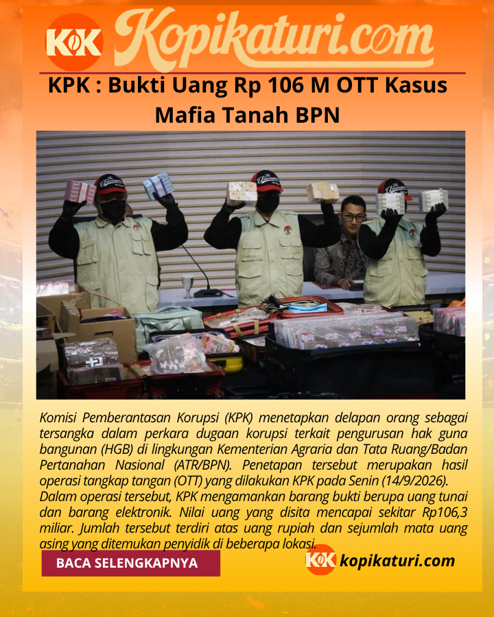 kopikaturi's tweet photo. KPK : Bukti Uang Rp 106 M OTT Kasus Mafia Tanah BPN

Selengkapnya di : https://t.co/NfqK1lbkiD

Baca Ringkasan Deskripsi : https://t.co/3v1y9ABpxP
#KPK #MafiaTanah #BPN https://t.co/L4owOS4lF9