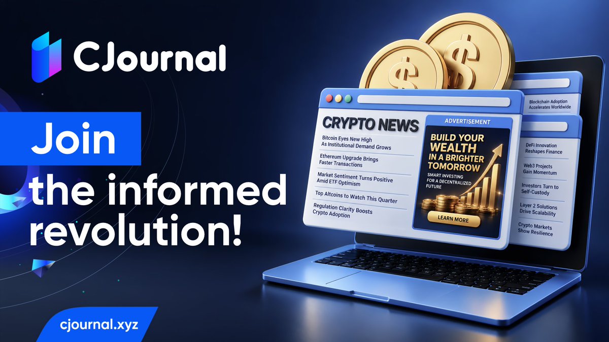 CjournalNews's tweet photo. 💰Trusted news meets smart monetization. #CJournal serves relevant, high-quality ads to users who actually want them while rewarding you for engagement.

🌍From aggregator to personalized powerhouse—we're building the future of crypto information.

🤝Join the informed revolution! https://t.co/QLqT3mS4ad