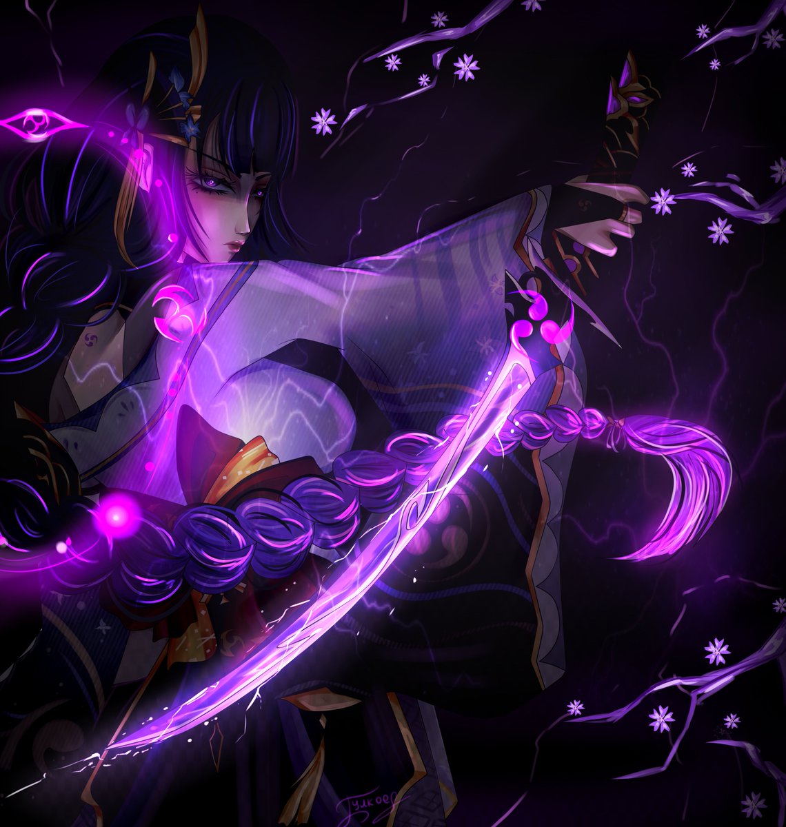 HellLunar's tweet photo. #genshinimpact  #raiden https://t.co/iy0FdfGBiJ