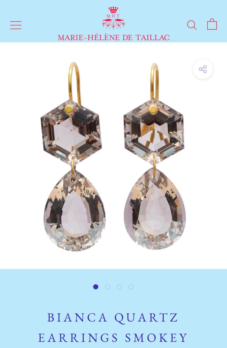 nanasea63's tweet photo. MHT、マリーエレーヌドゥタイヤックで買ったのはスモーキークオーツのビアンカ　ピアスでした。少し濃い目のブラウンが良くて3年前から何度も入荷連絡依頼しては見送ってた、こだわりのカラー🤎
手持ちの地金のアクセサリーとももちろん相性良いし、同じMHTの♡ネックレスとも☺️大事にします https://t.co/T0QQaSx0w0