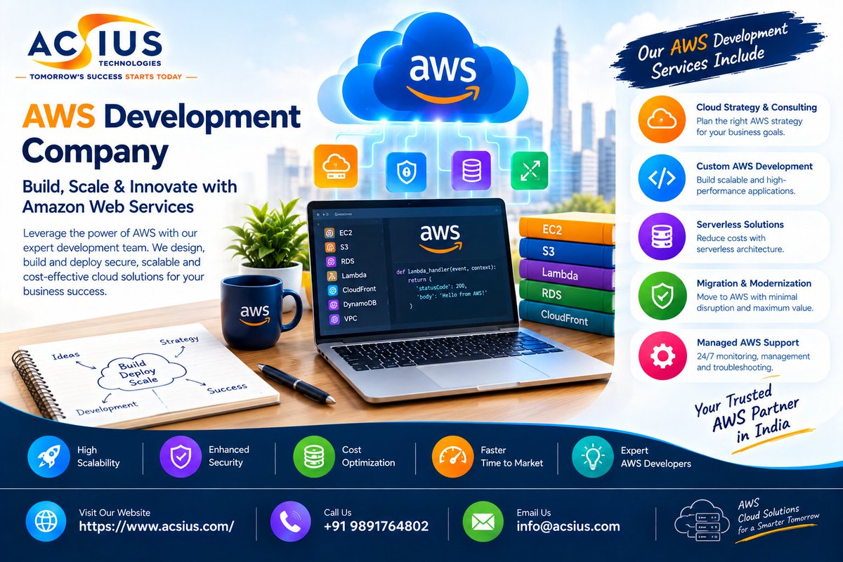 acsius's tweet photo. AWS has 200+ services. You probably need 8. ☁️

An experienced AWS Development Company knows which ones — and which ones are quietly inflating your bill.

Simple architecture. Smarter spend. 🚀

🌐 Visit: https://t.co/cKTYS1wHMj

#AWS #AWSDevelopmentCompany #ACSIUS https://t.co/DODOsCZuZh