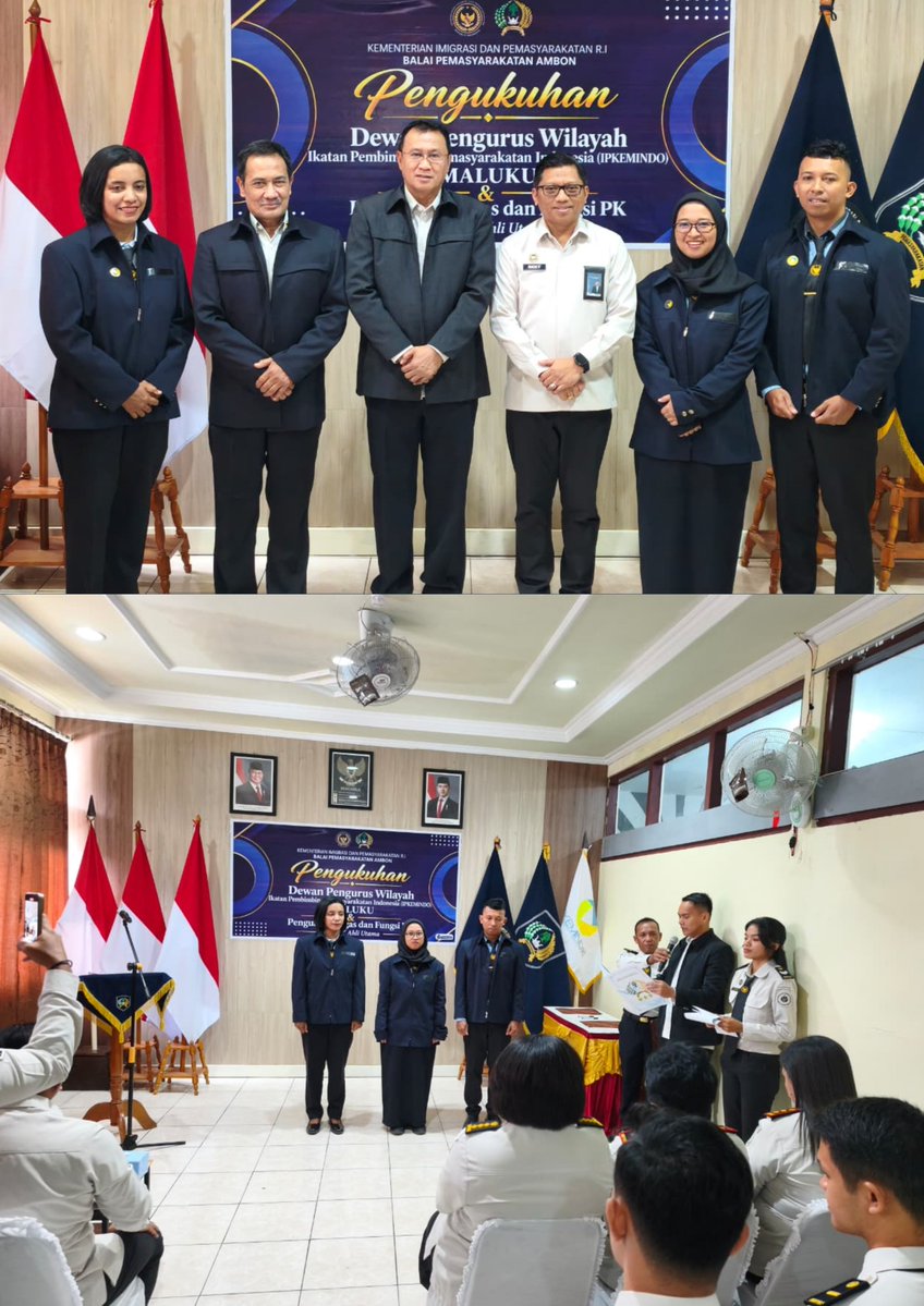 BapasAmbon's tweet photo. *Dukung Penguatan Fungsi Pembimbing Kemasyarakatan, Pengurus DPW IPKEMINDO Maluku Resmi Dilantik di Bapas Ambon* https://t.co/KLg9SZlsoT