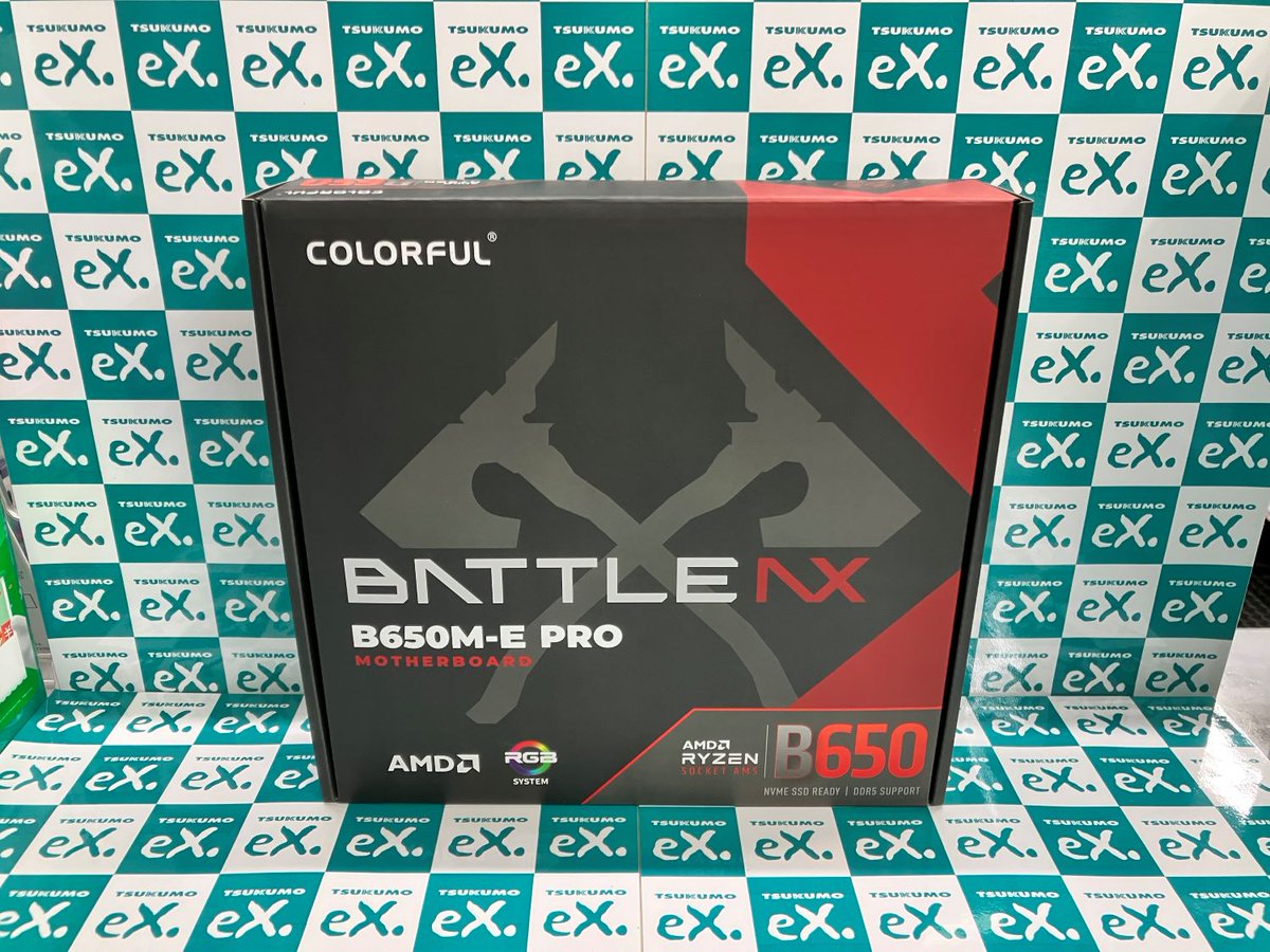 Tsukumo_eX's tweet photo. 【4F】本日発売
Colorful製AMD MicroATXマザーボード

AM4
『A520M-T V14』
税込6,680円

AM5
『BATTLE-AX B650M-T V14』
税込14,500円
『BATTLE-AX B650M-E PRO V14』
税込14,800円

※CPU・マザーボードセットがお得キャンペーンで割引出来ます！ https://t.co/HZjMDMPuWk