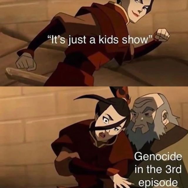 brainstorm_chan's tweet photo. Fun fact:
ATLA was never a kid show from the start https://t.co/s7K2nBVCly