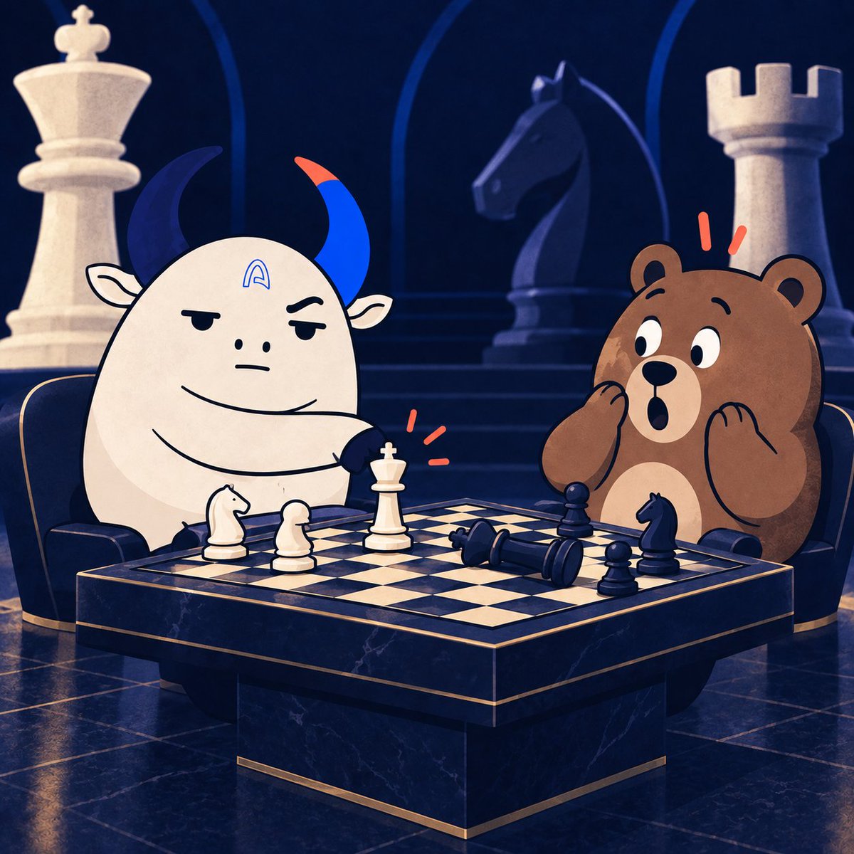 ArcBullMeme's tweet photo. Bears plan five moves ahead.

The Arc Bull only needs one. https://t.co/OJl1aff0LP