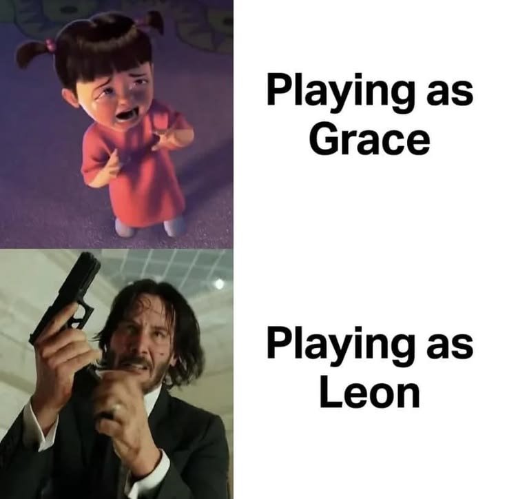 Leon_S_Bingo's tweet photo. Absolutely 💯% accurate 🫠 #REBHFun 
#ResidentEvil #leon #re9 https://t.co/LLtQbFri64