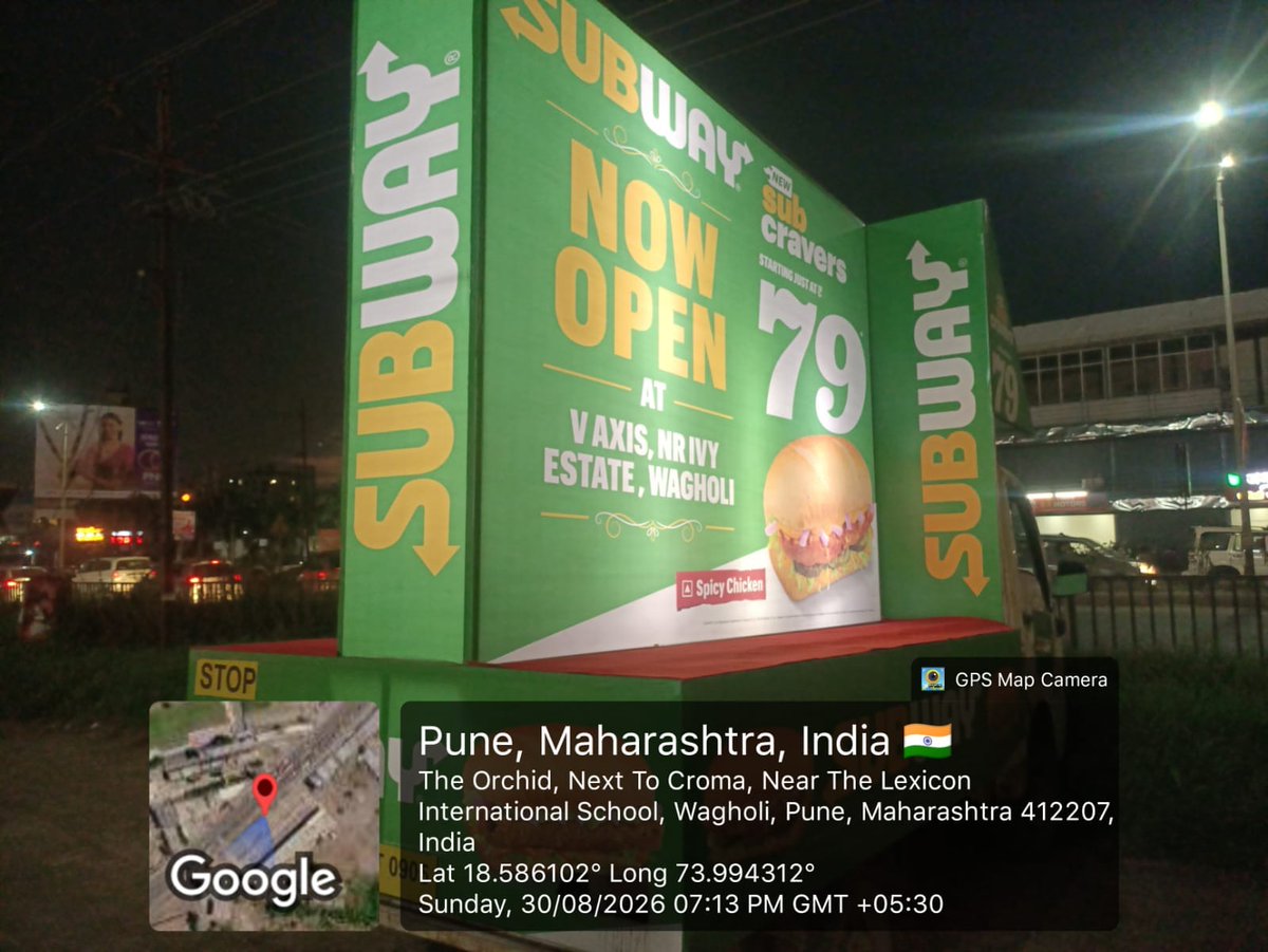 AmassAds_'s tweet photo. Big brands don’t just advertise they own the space. 
This Subway outdoor campaign turns a high traffic location into a bold, unmissable brand moment. That’s the power of smart outdoor advertising. 📍

#AmassAdvertising #OutdoorAdvertising #OOHAdvertising #BrandVisibility https://t.co/GU0XND8hA7