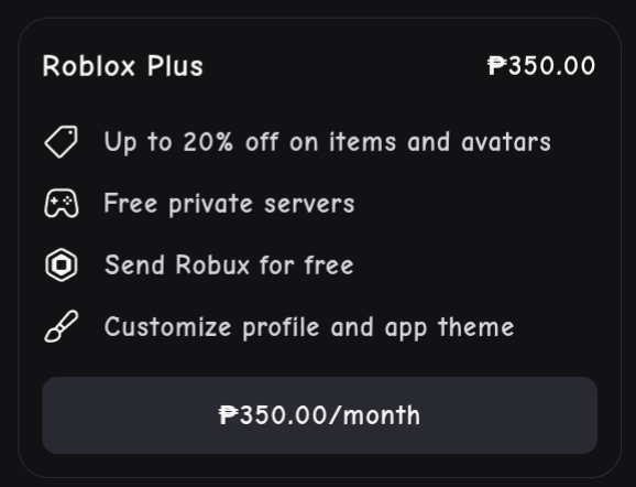 JustinMemer4's tweet photo. @aidanexp @rfz3o @SirDapper @Roblox "it's only five bucks" dumbass retard realizes there's a completely different price of the Roblox plus subscription outside US and probably more expensive https://t.co/DXY5FKEx4o