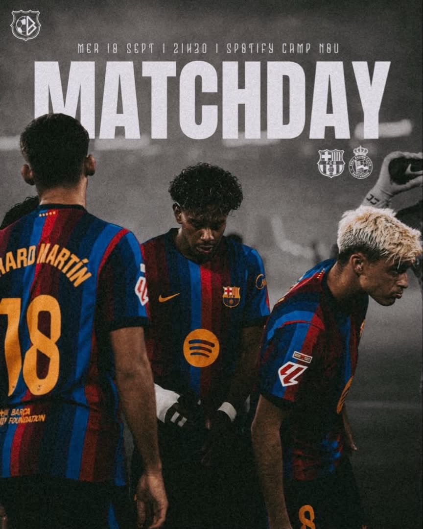 Culers_Forever's tweet photo. 🚨MATCH DAY ↭ #BarçaRacing

⚽ FC Barcelona 𝐕𝐒 Racing Santander

🏆 @LaLiga / J6

👤 José Luis Munuera Montero

🏟️ Spotify Camp Nou

⏰ 9:30 pm

🖥 @DAZN_FR / @DisneyPlusFR https://t.co/3vhjM0igxl