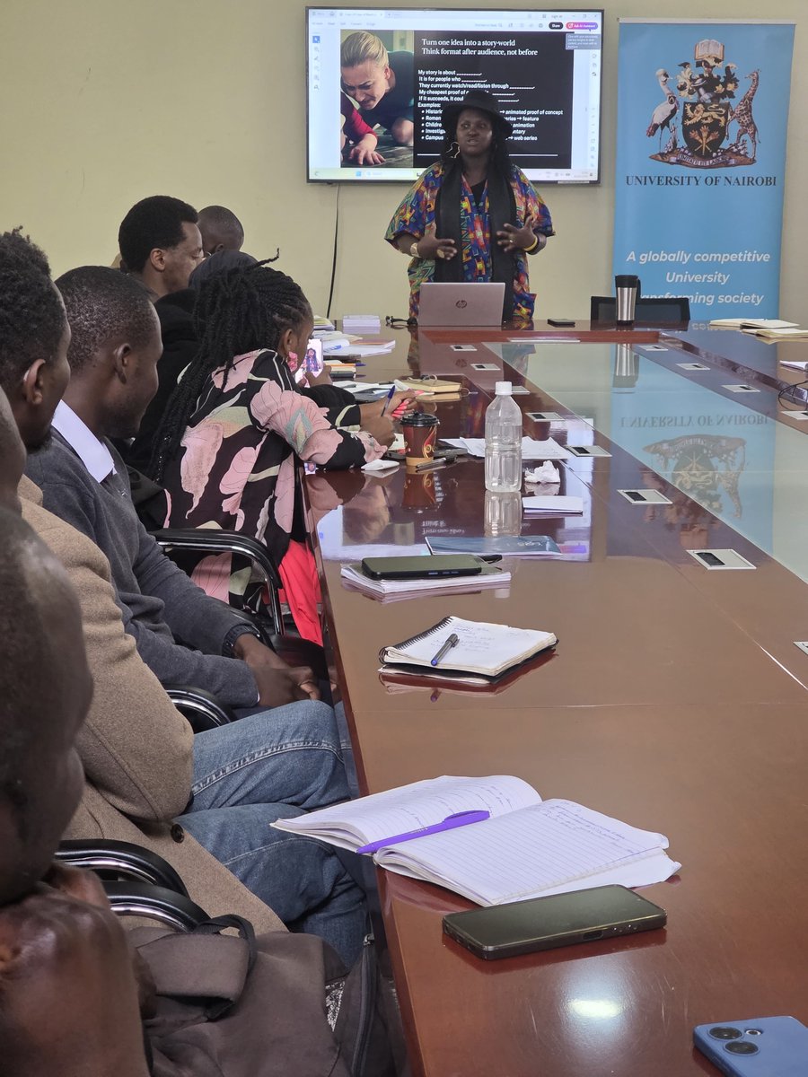 violet789025221's tweet photo. A series on how  University of Nairobi engaged with the Kenya scriptwriters Guild through Africa Media Innovating Lab to bring minds together on masterclass on screenwriting,film budgeting and financing.
#universityofnairobi #amilab #screenwritting https://t.co/X4qTIMGPyF