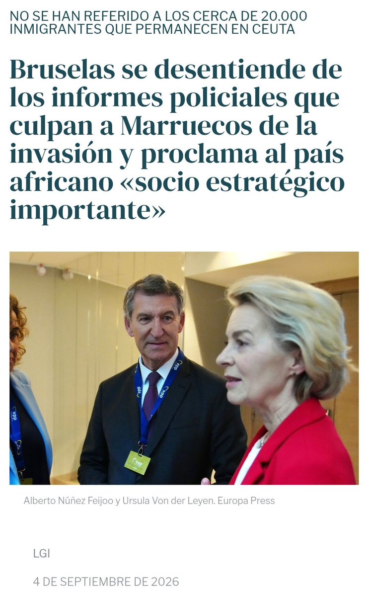jpdeTena's tweet photo. #Spexit #UnionEuropéene #Ceuta

¿Para qué nos sirve este Reich masón?

Están buscando una guerra mundial y nuclear con Rusia con ridículos atentados y drones que aparecen de la nada, a miles de km.

España está en guerra con Marruecos, ¿van a aplicar el artículo de defensa mutua? https://t.co/amNX2MVGho