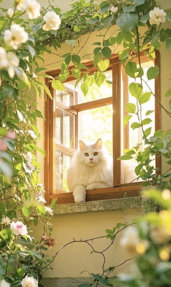 NSchroepfer's tweet photo. Cozy Sunday morning vibes: coffee in hand, cat napping on the windowsill, and a book that’s been waiting all week. No plans, just soft sunlight and slow moments at home. https://t.co/yYGLXWxNXx