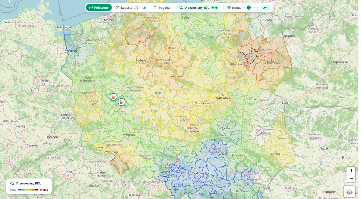 CKeruac's tweet photo. Czy da się przewidzieć wysyp grzybów samą matematyką? 
Model bazowy TimesFM-3.0 analizujący 14-dniowe opady, wilgotność i noce dla każdego powiatu w Polsce.
Efekt? Wygenerowana mapa szans pokryła się niemal 1:1 z realnymi doniesieniami z lasów na https://t.co/WTJnOLrtEO
1/2 https://t.co/cZvAuvuKXT