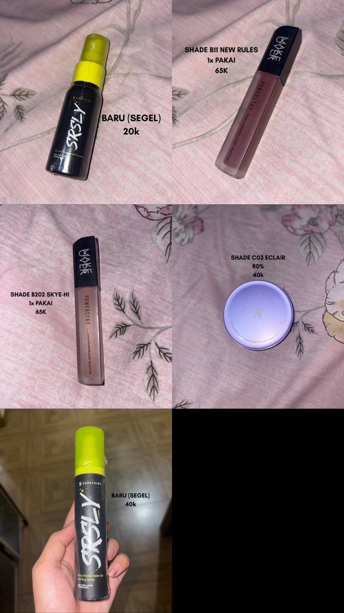 ywngrs's tweet photo. HI🙋‍♀️AKU PRELOVED MAKEUP KU MASIH GOOD CONDITION SEMUA, AKU JUAL KARENA GA COCOK DAN UDAH GANTI BEBERAPA BRAND☺️ FEEL FREE TO ASK, DM AJA.
DOM📍BANDUNG (BELUM BISA CO 🍑)
#zonauang #zonajajan #preloved #prelovedbandung https://t.co/Ah7RPVlU1o