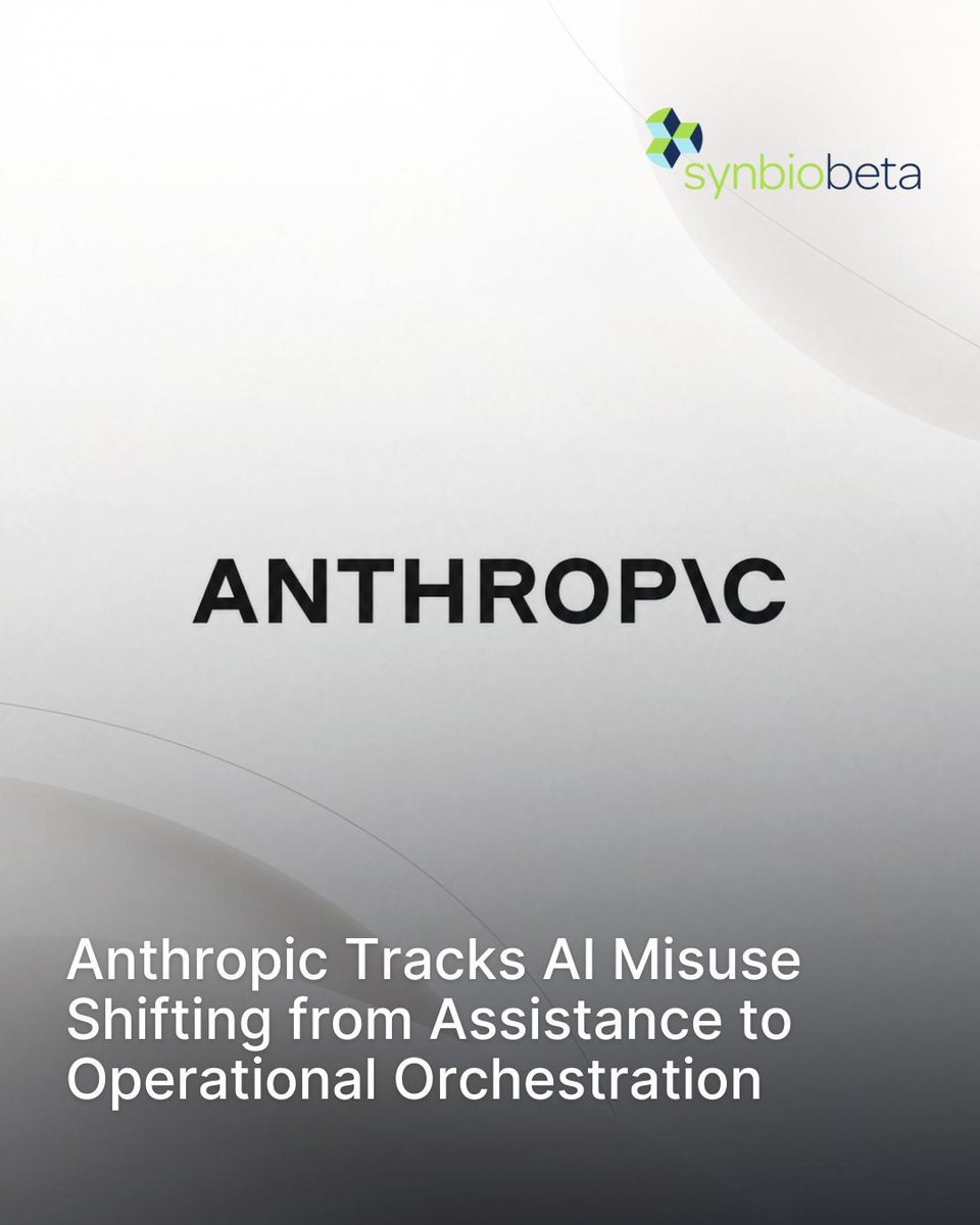 SynBioBeta's tweet photo. AI misuse is shifting from chatbot assistance to operational orchestration.

@AnthropicAI says it disrupted campaigns spanning cyberattacks, surveillance, influence operations, fraud, biological misuse, weapons development and model distillation.

https://t.co/KGuQAqUjrE

Subscribe to our newsletter and get the biggest biotech news straight to your inbox 🧬
https://t.co/uNrxaa7z6R