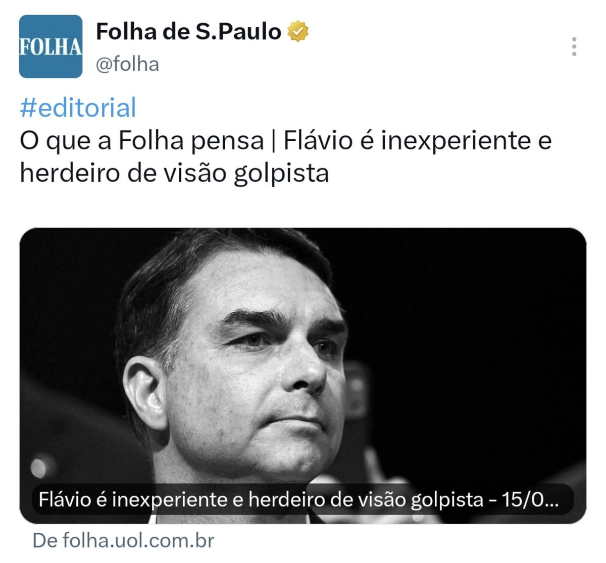 Ilonabecskehazy's tweet photo. Acho que a direção da Folha recebeu um telefonema ontem. Veio lá da Esplanada... https://t.co/WCfC9Kk90w