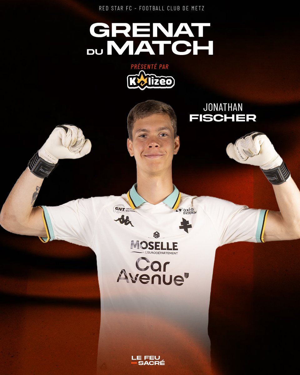 FCMetz's tweet photo. 77% des voix    

Vous avez élu Jonathan Fischer Grenat du match #REDFCM 🧱 https://t.co/r8Xkyc9aX6