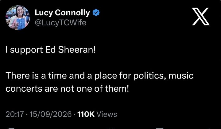 gingerrtom's tweet photo. Nothing says “wrong side of history” more than being supported by convicted racist Lucy Connolly. https://t.co/6DpTPUjxvl