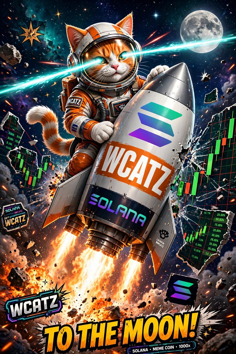 WarCatzCoin's tweet photo. We didn't come this far to come this far.

WCATZ breaking the chart.
Moon is not the target. It's the starting line.

Strap in. 🚀
#wcatz #Solana #1000x https://t.co/HNvUF36rIW