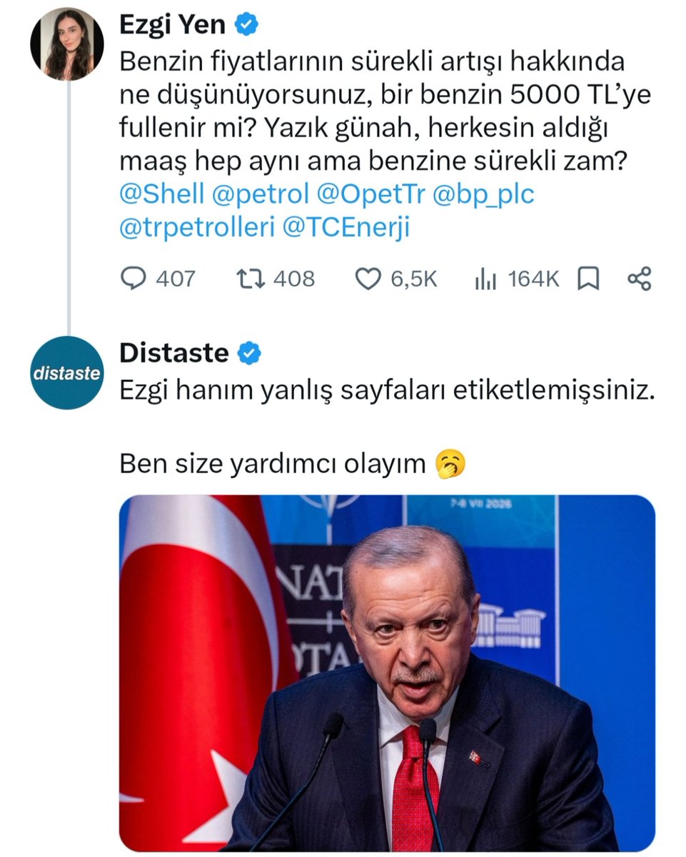 kiyashaber977's tweet photo. X'te yeni popüler olan Ezgi Yen'e @Distaste_1 tarafından verilen yanıt büyük beğeni topladı. https://t.co/ocZQwbYLPo