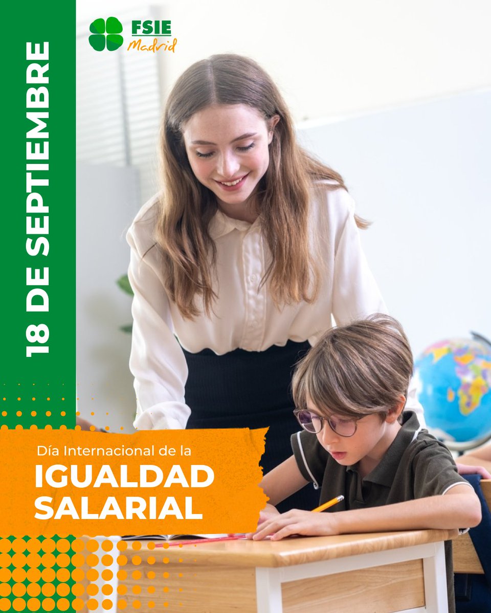 fsiemadrid's tweet photo. 🍀 DÍA INTERNACIONAL DE LA IGUALDAD SALARIAL

Desde #FSIEMadrid seguimos trabajando para que la igualdad salarial sea una realidad y para defender unas condiciones laborales justas para todas las personas trabajadoras.

La igualdad no se negocia.
 
#IgualdadSalarial https://t.co/93GiS8BuRg