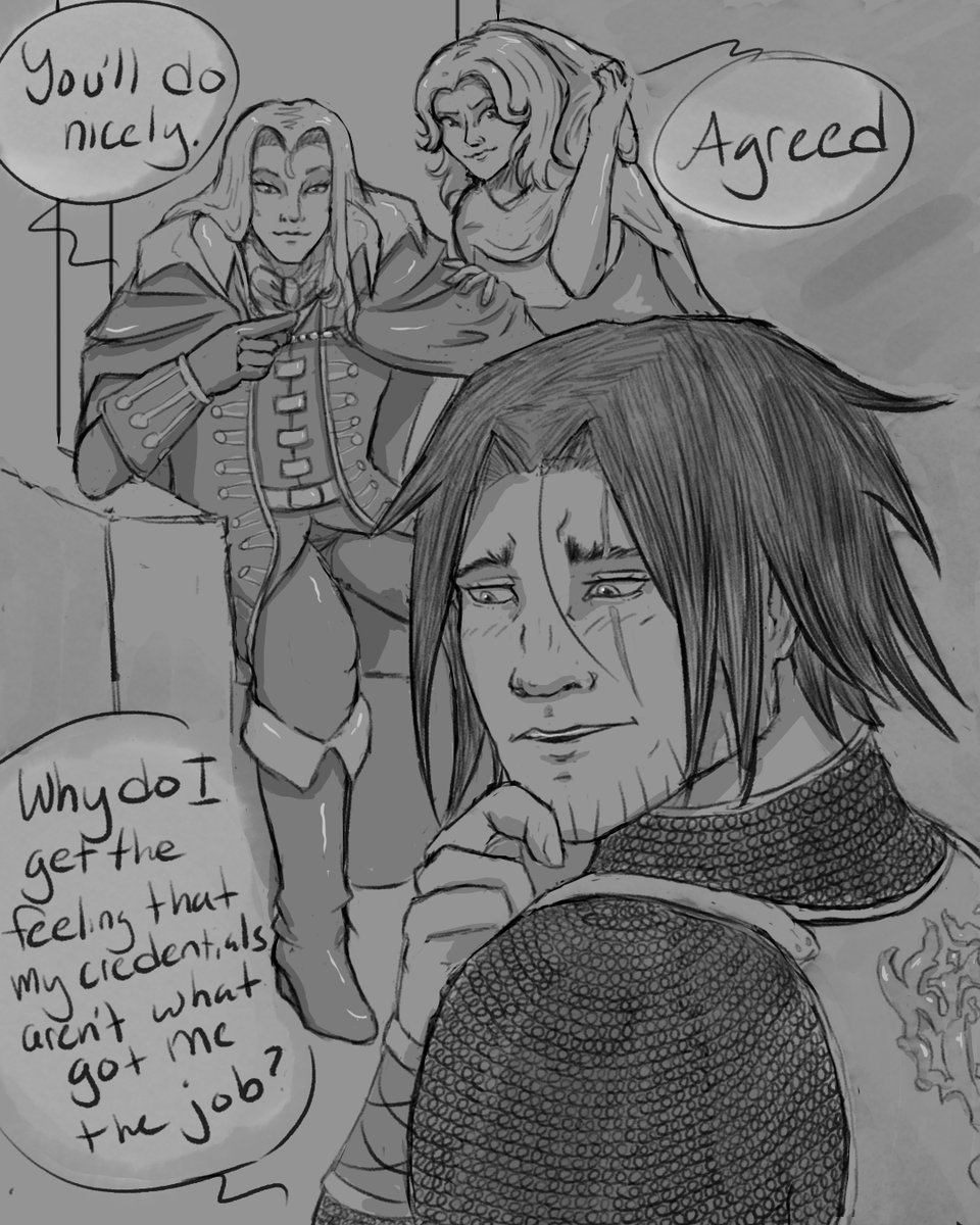 skunky_butter's tweet photo. | Royalty AU | (FINAL)

What's the worst that could happen?

Part 3/3

#trephacardweek
#trephacard
#castlevania https://t.co/ByQgkqrW4i