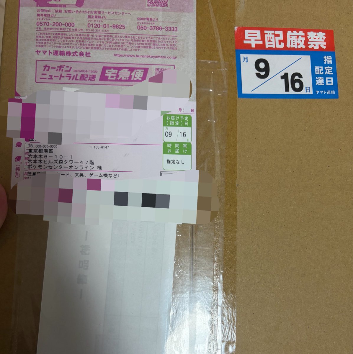 zawayuki2's tweet photo. ポケモンセンターオンラインから謎の荷物が届きました😣
怖いのでこのまま保管して10年後開けます😣 https://t.co/UHg7Kq9dF2
