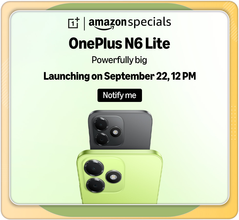 dealpickerin's tweet photo. 🚨 ONEPLUS N6 LITE | POWERFULLY BIG! 📱🔥
🔋 7000mAh Massive Battery
⚡ Up to 3 Days of Power
🔋 6 Years of Battery Health
📱 120Hz Highest Refresh Rate
🗓️ Launching: 22nd September | 12 PM
👉🏻 Notify Me: https://t.co/dZWTJXfKow
#OnePlusN6Lite #OnePlus #SmartphoneLaunch #5GPhone #TechLaunch #AmazonDeals #DealPicker #AWSDataAndAIDay2026
