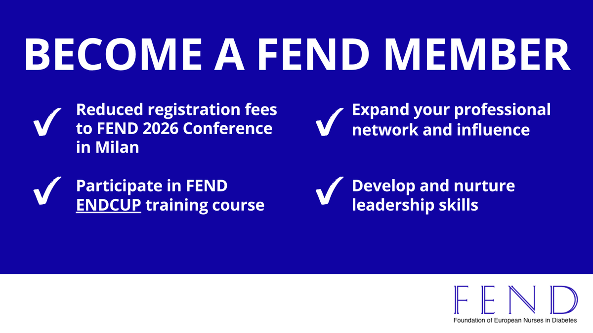 FEND_diabetes's tweet photo. Our mission is to promote better diabetes care across Europe by supporting the development of diabetes nurse specialists and advancing education, training and professional knowledge exchange.

👋 Become a member today: https://t.co/2pVzvUnwlt https://t.co/pkEGyUFauK