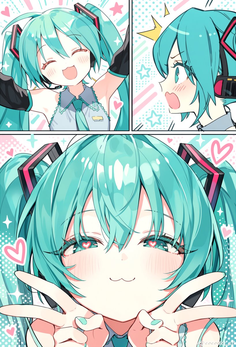 cocotte_ai's tweet photo. #初音ミク　💙💚 https://t.co/bZH2cW7jer
