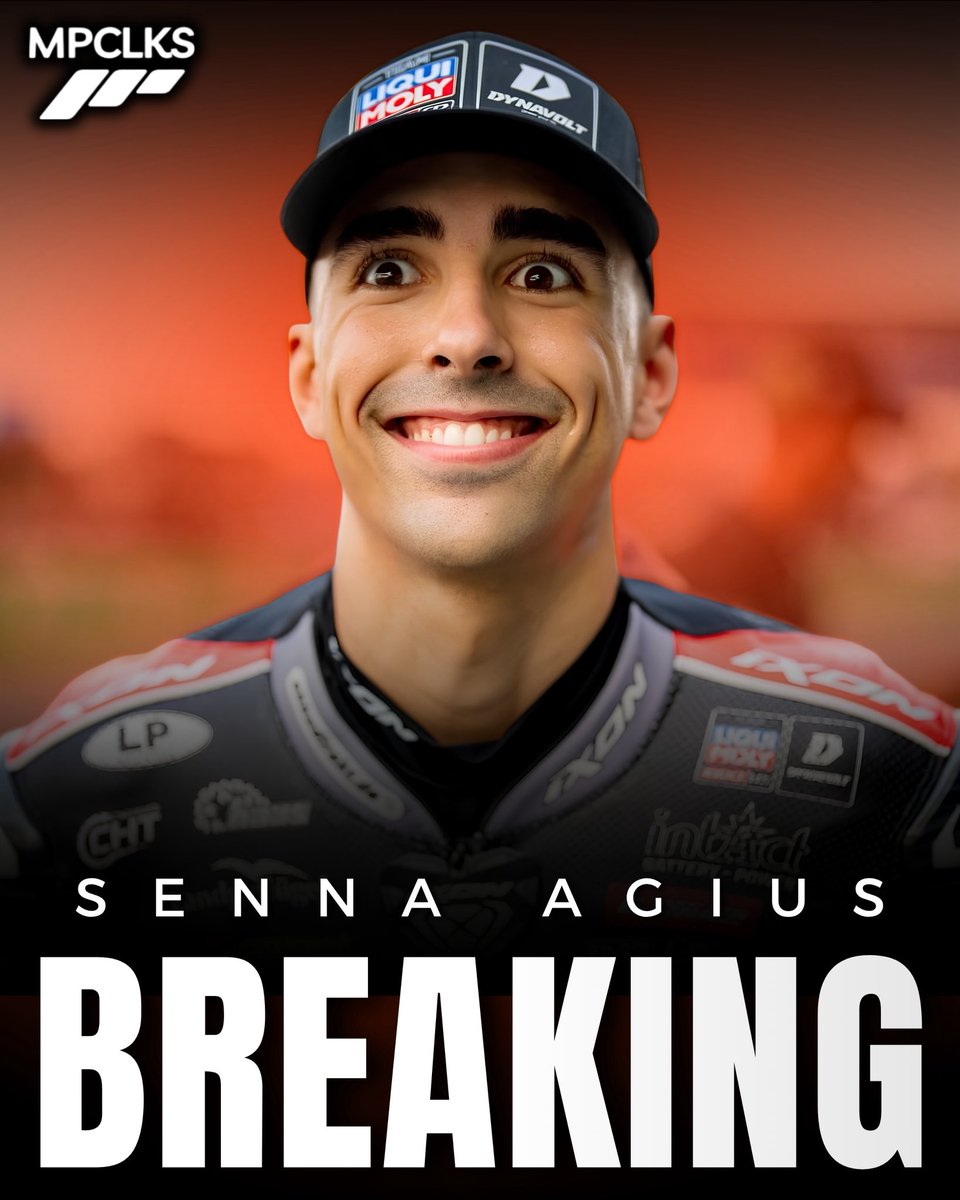 MotorspoClicks's tweet photo. 🚨BREAKING: Senna Agius steps up from Moto2 to MotoGP in 2027 by joining KTM Tech 3 alongside Luca Marini!
#motogp #agius #ktm #tech3 #moto2 https://t.co/ueHhzugbt8