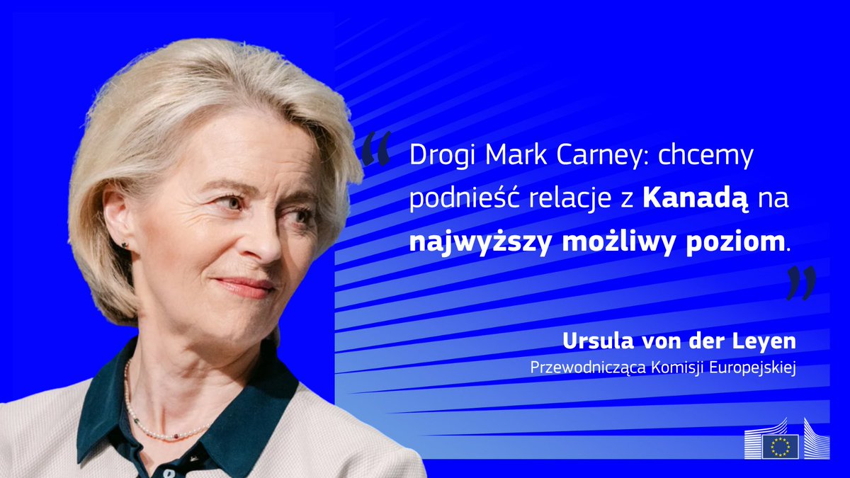 EUinPL's tweet photo. #SOTEU2026 🇪🇺@vonderleyen : 
"Chciałabym pracować wraz z Tobą, aby otworzyć 🇨🇦 Kanadzie drzwi do statusu pierwszego członka stowarzyszonego UE. Oraz aby stworzyć wspólną przestrzeń dobrobytu i bezpieczeństwa gospodarczego." @MarkJCarney https://t.co/tMBg5Ge5kj