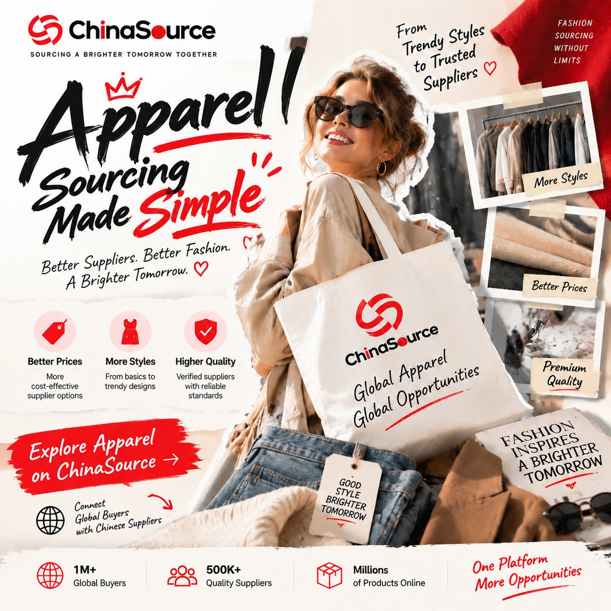 ChinaSourceAI's tweet photo. 🌎 More Styles. Better Prices. Trusted Suppliers.

ChinaSource connects global buyers with quality apparel suppliers — making fashion sourcing faster and smarter. 👕✨

🚀 Start free: https://t.co/7uy2Xn2j34

#ChinaSource #ApparelSourcing #GlobalTrade #FashionBusiness https://t.co/Vl962eD1SR