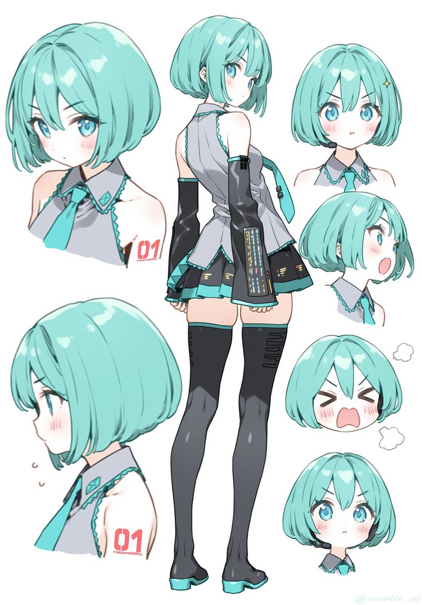 cocotte_ai's tweet photo. #初音ミク　ボブカットミクさん https://t.co/o9bWXpNeBN
