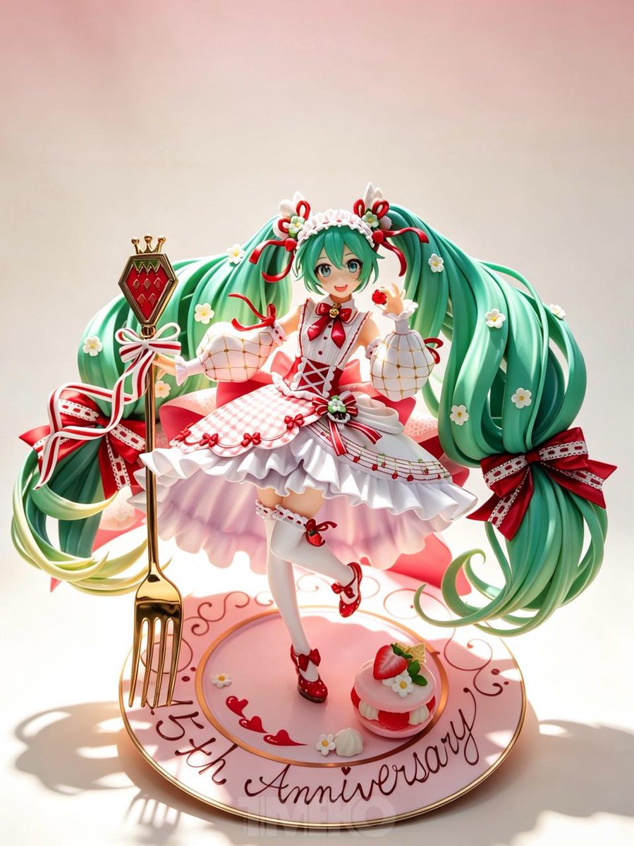 TIMEKO_hobby's tweet photo. 当店、TIMEKOが誇るスイーツチームです！🎂

チロルチョコに抹茶パフェとスイーツ尽くし！🤤
「初音ミク 15th Anniversary Ver.」と一緒に自宅を彩ってみませんか？

ぜひ、実物を当店で見てみてください！👀

#フィギュア　＃初音ミク　＃スイーツ https://t.co/VYEb5cEp9a