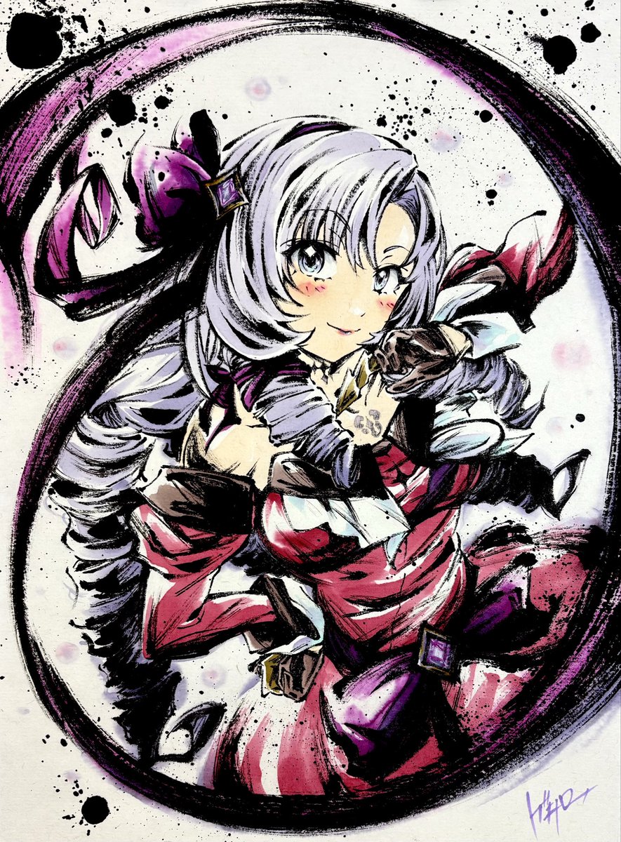 o_ro_ro_n24's tweet photo. ＃サロメ百万展 #墨絵 
サロメ様のラフからの墨絵を🖌️ https://t.co/5QoP5UiyKC