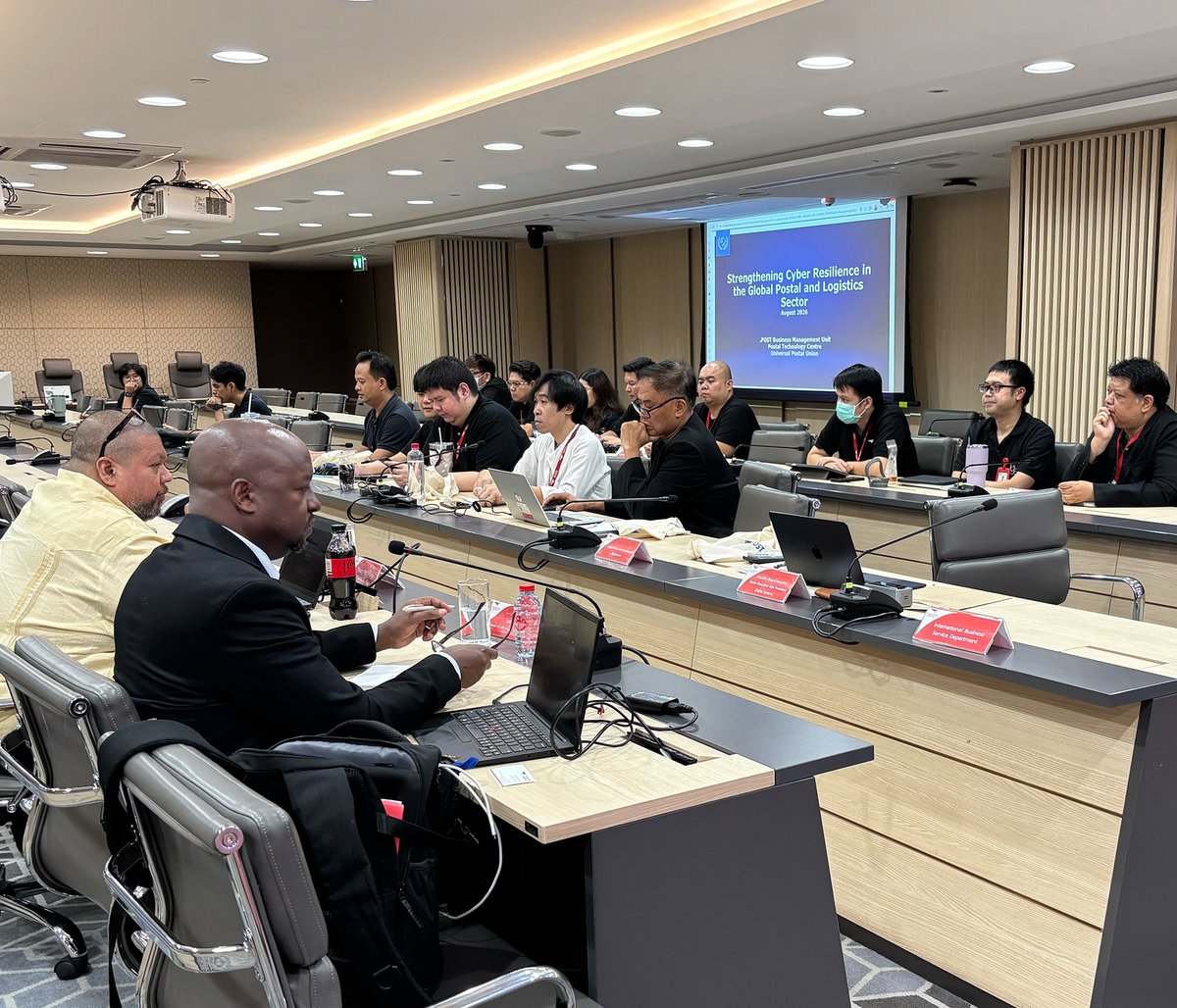 UPU_UN's tweet photo. 📍Bangkok, Thailand

UPU recently delivered a Cyber Resilience Capacity Development Workshop for @Thailand_Post.
It explored the evolving cyber threat landscape facing postal operators- ransomware, supply chain attacks, AI-enabled threats &amp; sophisticated social engineering. https://t.co/dw5HZLPXIv