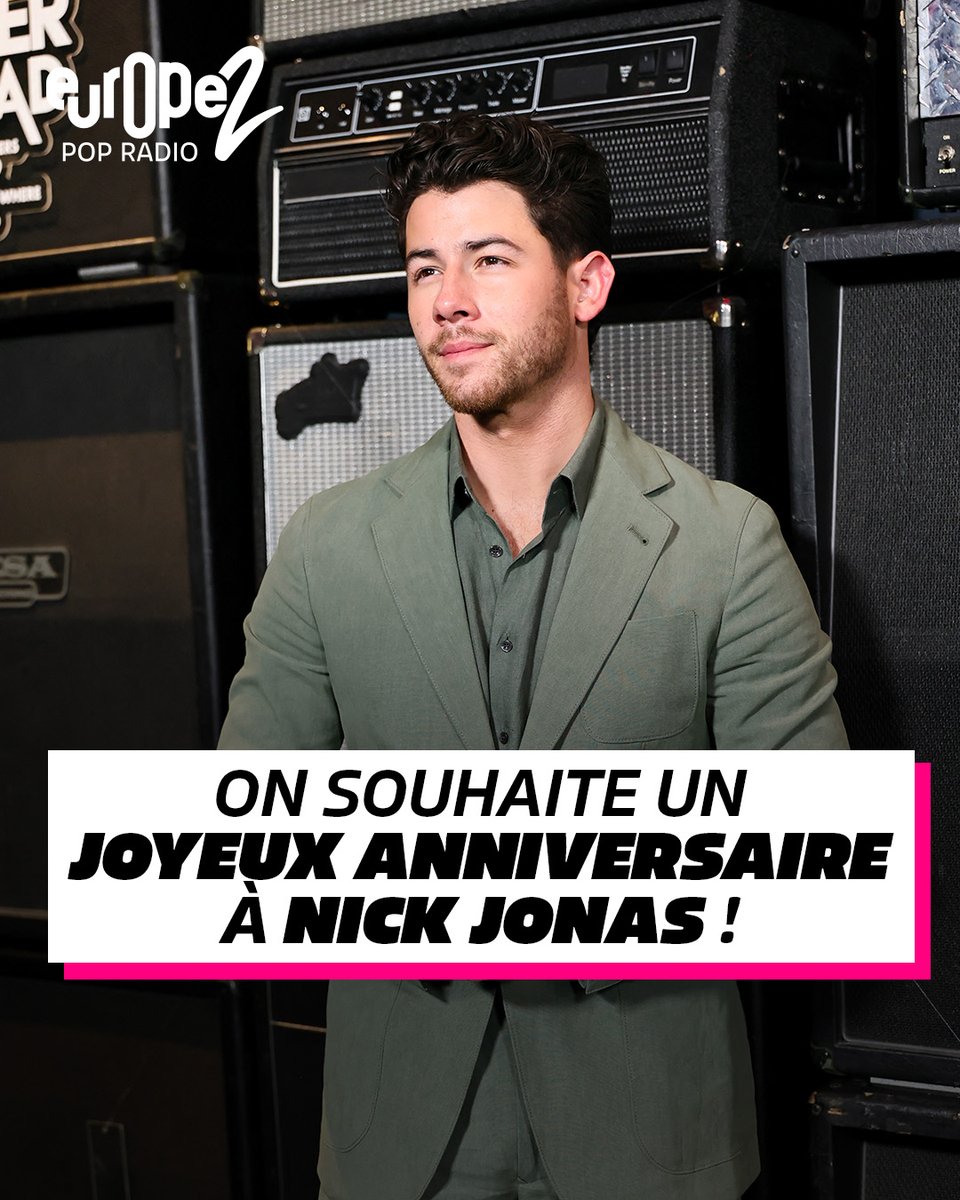 Europe2's tweet photo. 🥳 Le chanteur #NickJonas fête ses 33 ans ce mercredi 16 septembre ! 🎉`

#europe2 #radio https://t.co/bKC5xhvViT