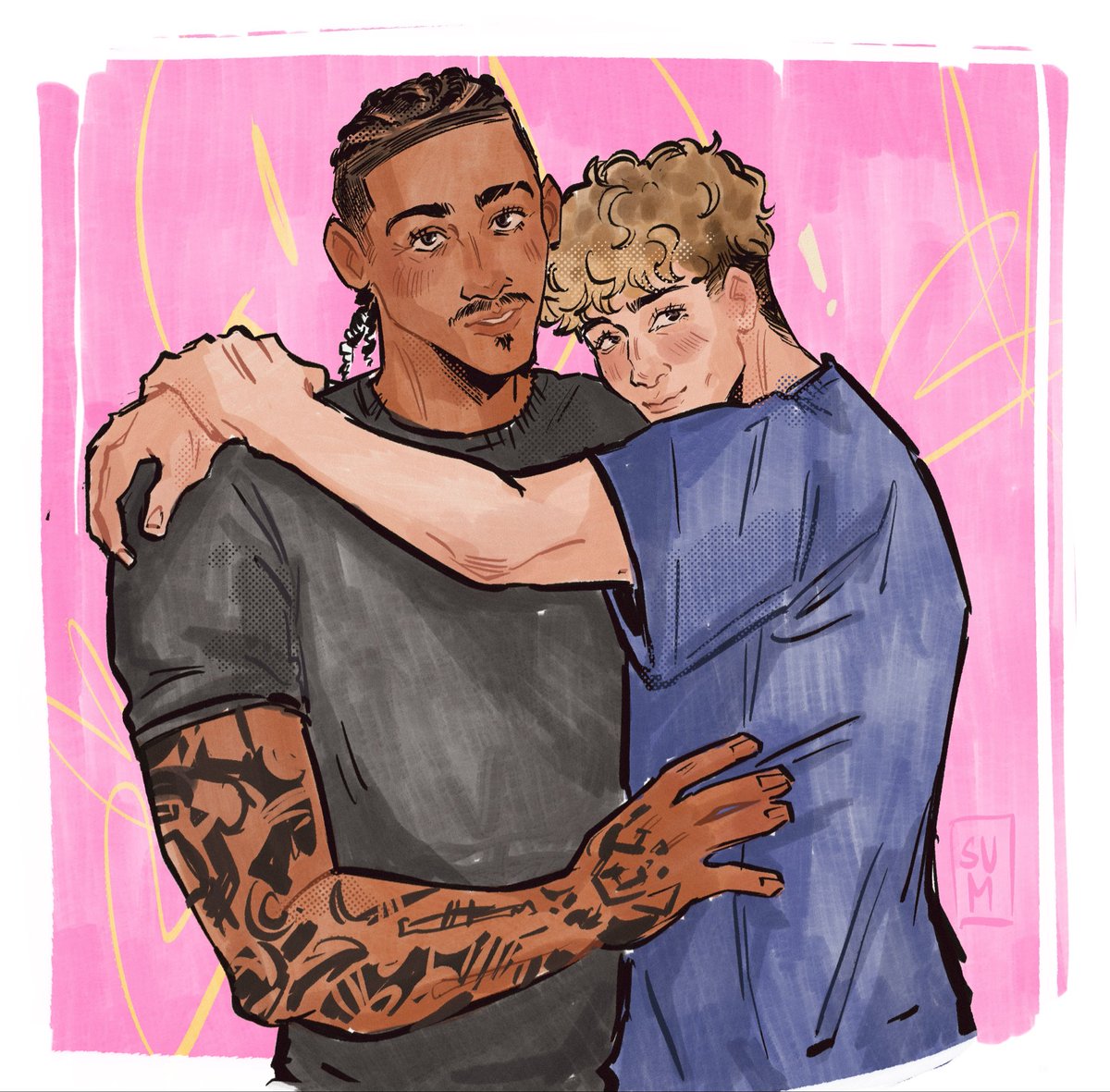 narcissisum's tweet photo. anon requested peak so obv had to draw them too 

#raphamin #raphinha #fermin #footballrpf https://t.co/3DEqICDp4o