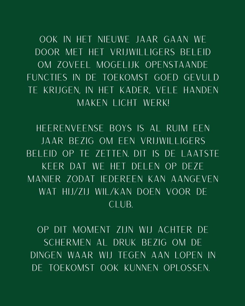 vvHvB's tweet photo. Het vrijwilligers beleid (herinnering): https://t.co/w2PTQGSpJU https://t.co/Kn7xMLrUFZ
