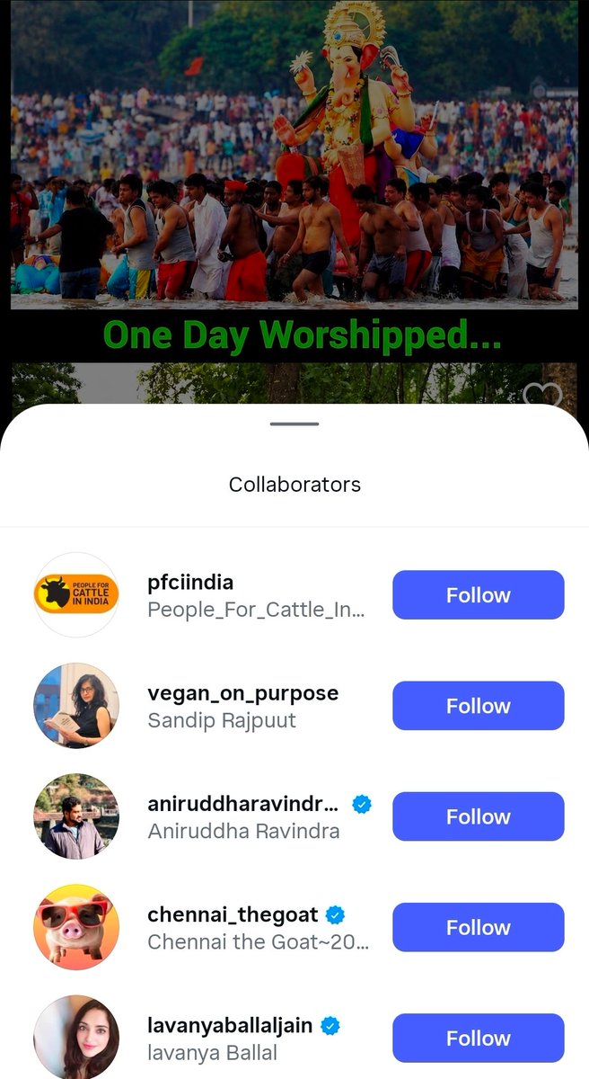 Incognito_qfs's tweet photo. Congress leader Lavanya Ballal Jain collaborated with a page peddling hate against Hindus.

They used AI generated image of elephants tied to trees to peddle their propaganda against Hindu temples.

PFCI - It means people For Cattle In India. 

If you check this page, you will find lots of posts about elephants, dogs and cats and very few about cows and goats.

Is it because cows and goats is food for someone??