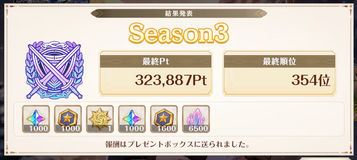 2zyu4's tweet photo. アリーナSeason3
354位でした…

そこそこ課金して、凸もして、戦力も上がってるのに、下手くそすぎて順位が伴わないです🫠
どなたかコソッとDMで順位の上げ方教えてください😌
#クロエコ https://t.co/VQxTZK07dM