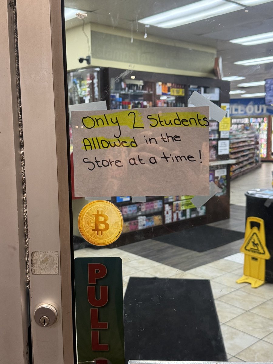 SpartyOnMSU13's tweet photo. Gas station by my house. Students is code for niggers https://t.co/QmZQyFiaoh