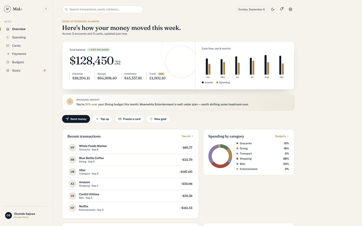 smyde2's tweet photo. I explored 4 different directions for the same financial dashboard.

Same product. Different approaches to hierarchy, information density and visual language.

Which one would you choose and why? https://t.co/DMdQWe3etp