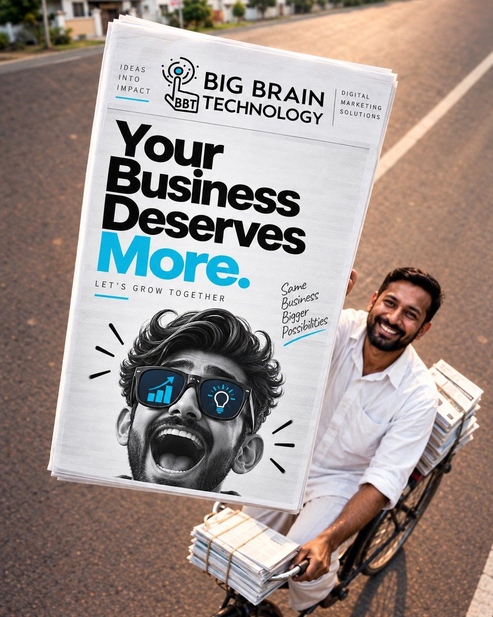 BigBrainTechno1's tweet photo. Your business deserves more than just visibility—it deserves impact. 🚀
At Big Brain Technology, we turn ideas into creative strategies, powerful content, and meaningful growth. Because your brand has bigger possibilities. 

#BigBrainTechnology #DigitalMarketing #BusinessGrowth https://t.co/0ZGEMjQXom