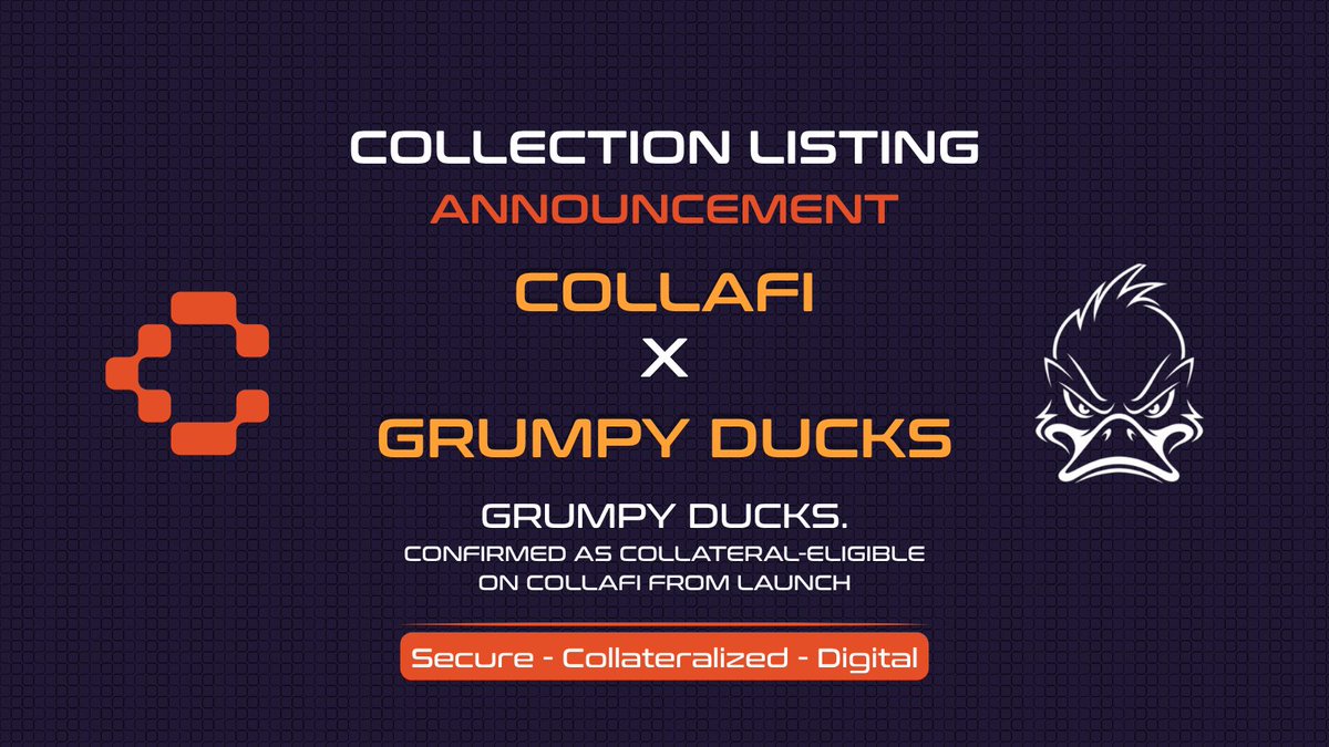 collafinance's tweet photo. We're feeling Grumpy over here at CollaFi so we decided to bring in the experts. 

@Grumpy_DuckOG will be listed on CollaFi from our launch day on 24th September. 

Welcome GDs https://t.co/GoQLUcAGqM