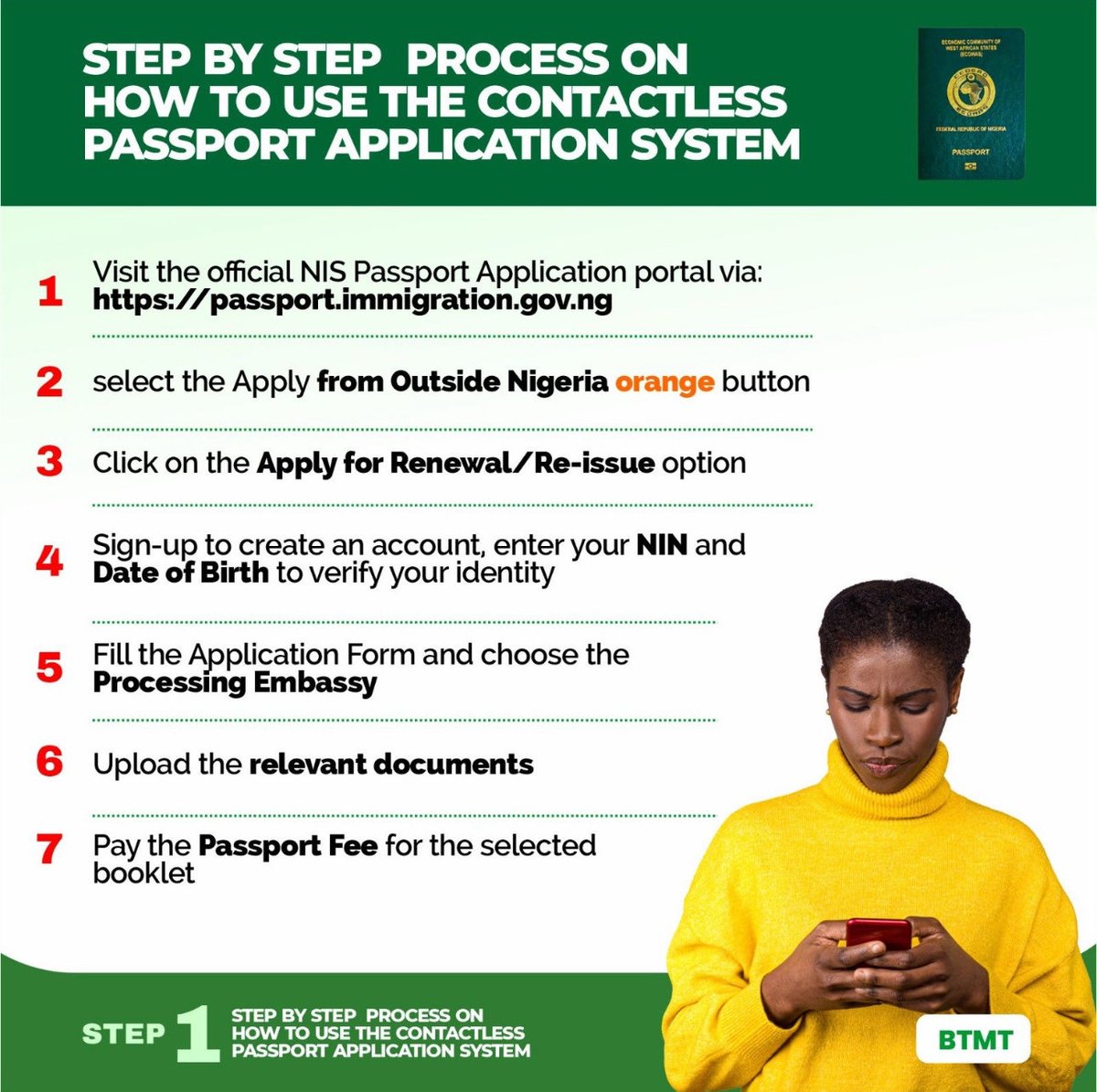 Oluomoofderby's tweet photo. 🇳🇬🇬🇧 Nigerians in the UK — Here’s a Step-by-Step Guide!

Applying for or renewing your Nigerian passport in the UK has become easier with the contactless passport application process.

In this guide, we’ll walk you through the process step by step, from starting your application and making payment to completing the contactless process and receiving your passport.

📌 Save this post and share it with other Nigerians in the UK who may find it useful.

Let’s make the process easier and stress-free for everyone. 🇳🇬❤️🇬🇧