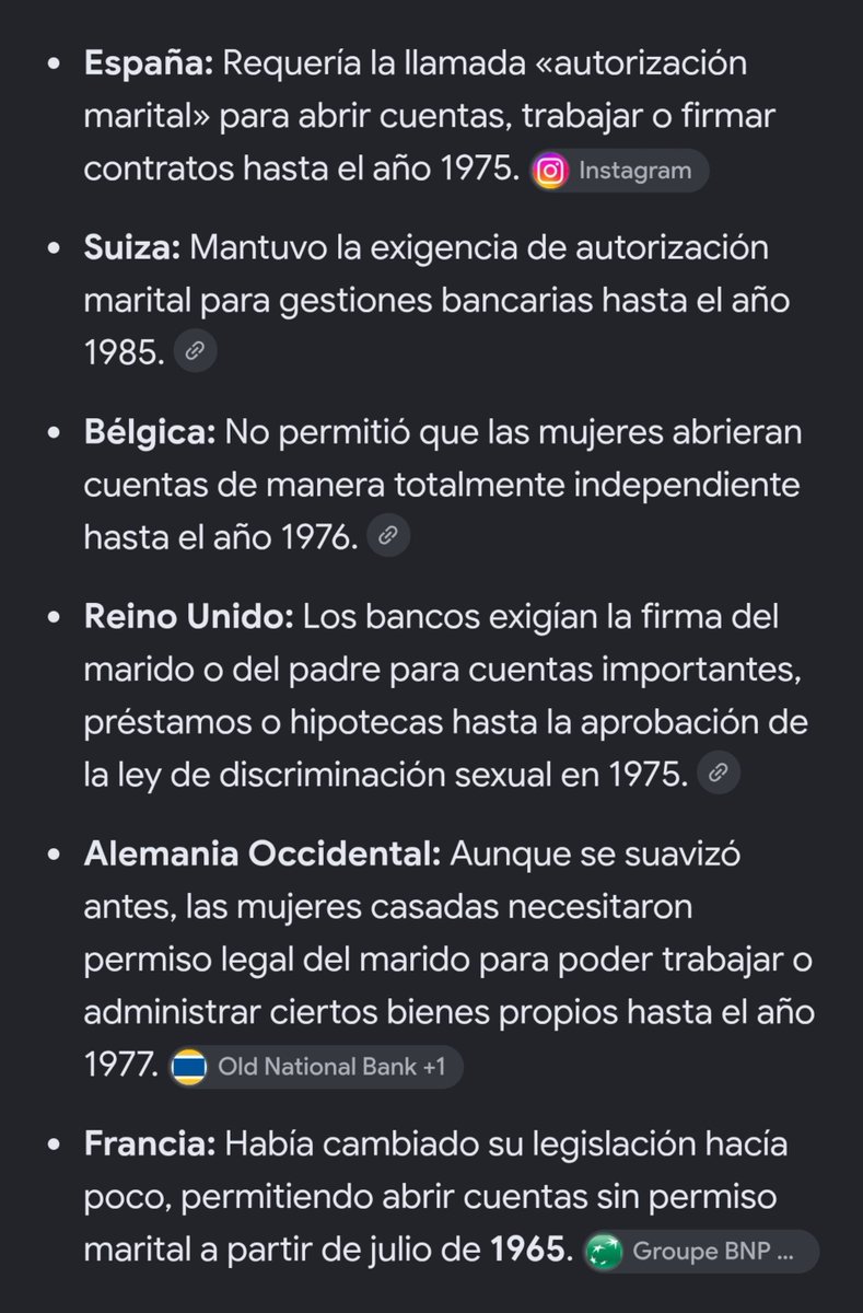 diostuitero's tweet photo. En Suiza una mujer no podía abrirse una cuenta en un banco ¡hasta 1985! En Bélgica ¡hasta 1976! Reino Unido tenía importantes limitaciones ¡hasta 1975! 

Mejor no miro la Biblia. https://t.co/MMPRR72S8A