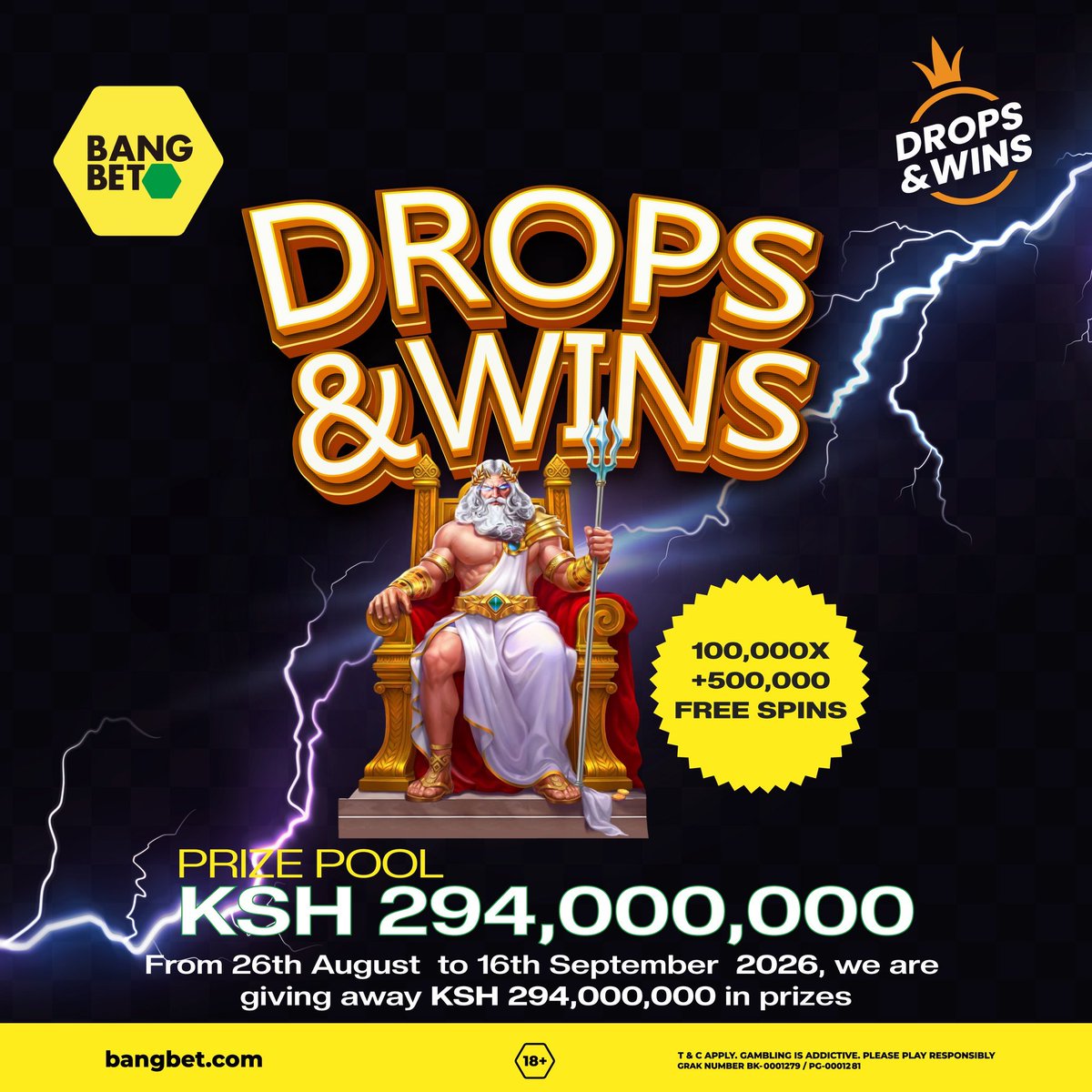 Newtonnizzoh's tweet photo. A last-minute call can flip everything. Today, September 16, is the final chance to join Pragmatic Play’s KSh 294,000,000 Drops &amp; Wins on Bangbet.

Don’t sit this one out until time runs out. Play qualifying Pragmatic Play slots now and grab that late cash drop. https://t.co/KBxC3jpHSV
