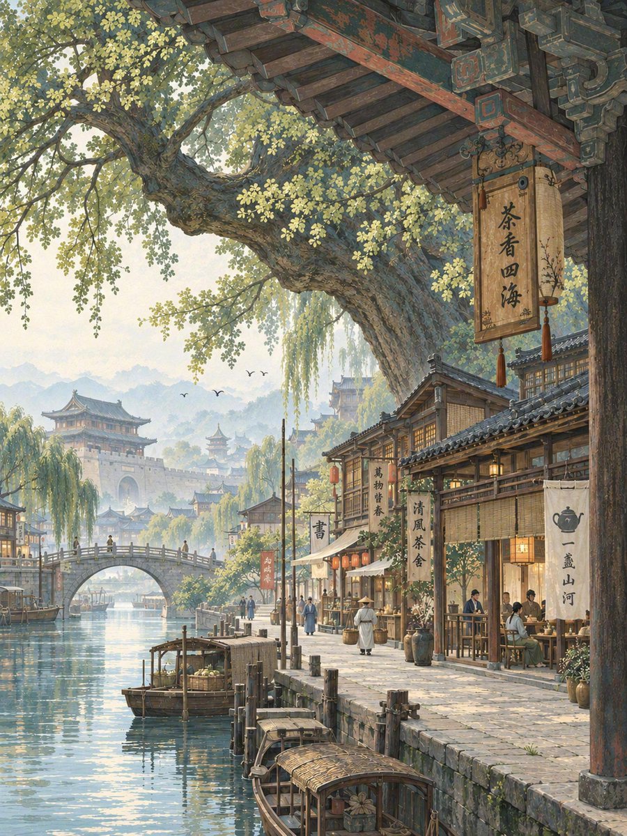 morii30236's tweet photo. 走进清明上河图，沐浴宋风神韵，谛听古音袅绕。 https://t.co/rulWViiIw3